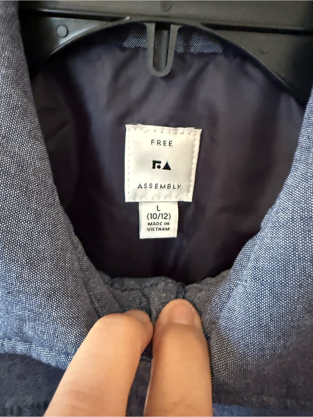 Boy’s Quilted Blue Jacket - Classic Button-Front Coat - Picture 2 of 7